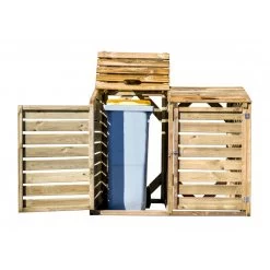 Cache Poubelle Double En Bois Massif Certifié Traité Autoclave -Jardin Fournitures Rabais cache poubelle double en bois massif certifie traite autoclave 5