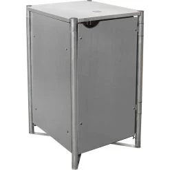 Cache-poubelle Müllbox En Aluminium Gris 140L – HIDE -Jardin Fournitures Rabais cache poubelle mullbox en aluminium gris 140l hide 2