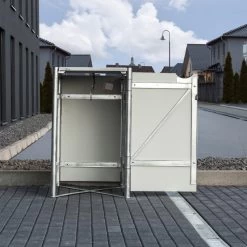 Cache-poubelle Müllbox En Aluminium Gris 240L – HIDE 8 Cache-poubelle Müllbox En Aluminium Gris 240L – HIDE -Jardin Fournitures Rabais cache poubelle mullbox en aluminium gris 240l hide 2