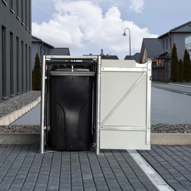 Cache-poubelle Müllbox En Aluminium Gris 240L – HIDE 5 Cache-poubelle Müllbox En Aluminium Gris 240L – HIDE – Image 5