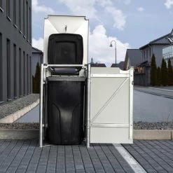 Cache-poubelle Müllbox En Aluminium Gris 240L – HIDE 11 Cache-poubelle Müllbox En Aluminium Gris 240L – HIDE -Jardin Fournitures Rabais cache poubelle mullbox en aluminium gris 240l hide 5