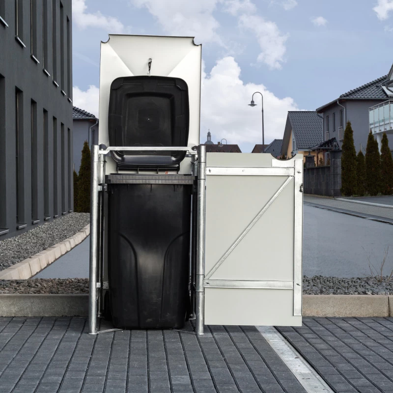 Cache-poubelle Müllbox En Aluminium Gris 240L – HIDE 6 Cache-poubelle Müllbox En Aluminium Gris 240L – HIDE – Image 6