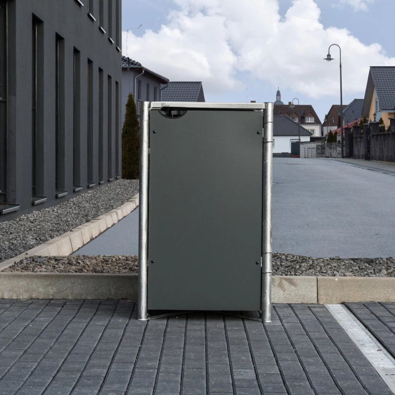 Cache-poubelle Müllbox En Aluminium Gris 240L – HIDE 1 Cache-poubelle Müllbox En Aluminium Gris 240L – HIDE