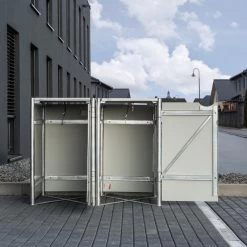 Cache-poubelle 2 Compartiments Müllbox En Aluminium Gris 2x140L – HIDE 11 Cache-poubelle 2 Compartiments Müllbox En Aluminium Gris 2x140L – HIDE -Jardin Fournitures Rabais cache poubelle mullbox en aluminium gris 2x140l hide 5