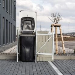 Cache-poubelle Müllbox En Bois Traité Gris 140L – HIDE