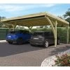 Carport Double 30,9m² En Bois Autoclave Victor Modern - Forest Style