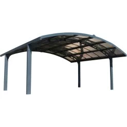 Carport Double En Alu Gris Et Polycarbonate Arizona Breeze 5000 Palram - Canopia -Jardin Fournitures Rabais carport double en alu gris et polycarbonate arizona breeze 5000 palram 4