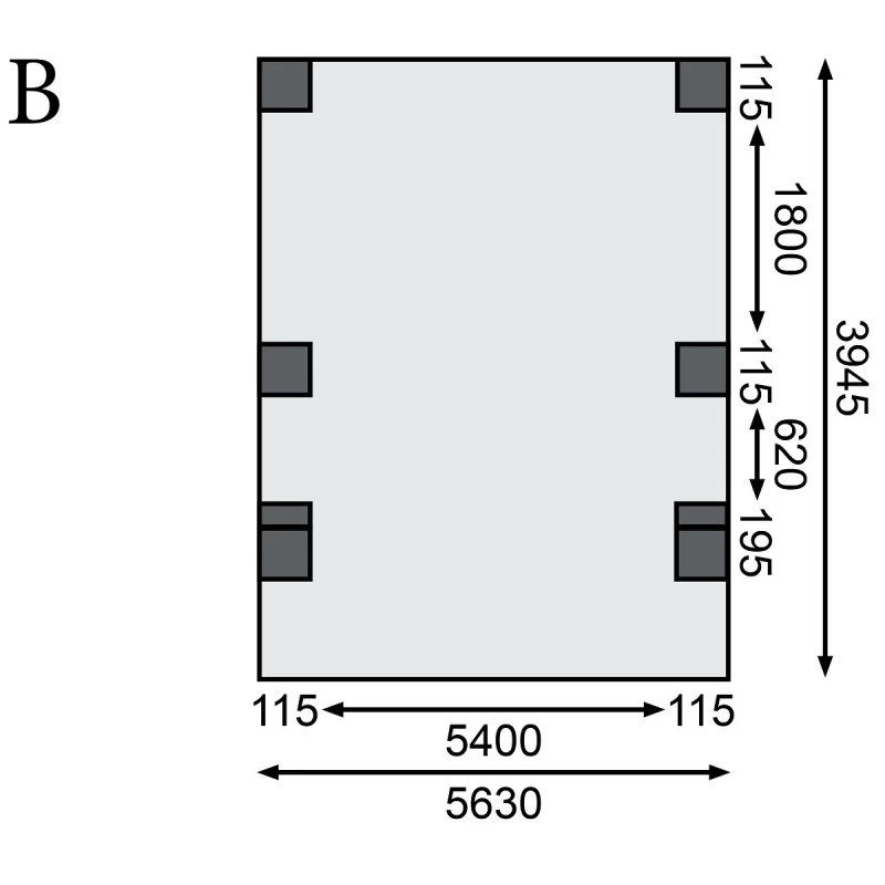 Carport Double En Bois Autoclave 28,3m², Toit En PVC Gris Et Deux Poteaux En Arc – KARIBU 4 Carport Double En Bois Autoclave 28,3m², Toit En PVC Gris Et Deux Poteaux En Arc – KARIBU – Image 4