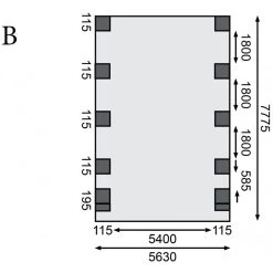 Carport Double En Bois Autoclave 50,9m², Toit En Acier Et Deux Poteaux En Arc – KARIBU -Jardin Fournitures Rabais carport double en bois autoclave 509m toit en acier et deux poteaux en arc karibu 3