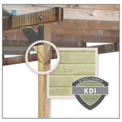 Carport Double En Bois Autoclave 50,9m², Toit En Acier Et Poteau En Arc – KARIBU -Jardin Fournitures Rabais carport double en bois autoclave 5143m toit en acier et poteau en arc karibu 2