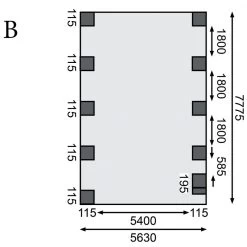 Carport Double En Bois Autoclave 50,9m², Toit En Acier Et Poteau En Arc – KARIBU -Jardin Fournitures Rabais carport double en bois autoclave 5143m toit en acier et poteau en arc karibu 3