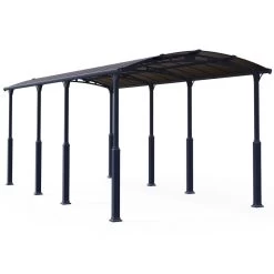 Carport En Alu Gris Et Polycarbonate 1 Voiture 31m² Arcadia Alpine 8500 - Canopia -Jardin Fournitures Rabais carport en alu gris et polycarbonate 1 voiture 31m arcadia alpine 8500 canopia 4