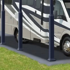 Carport En Alu Gris Et Polycarbonate 1 Voiture 46,3m² Arcadia Alpine 12700 - Canopia -Jardin Fournitures Rabais carport en alu gris et polycarbonate 1 voiture 463m arcadia alpine 12700 canopia 4