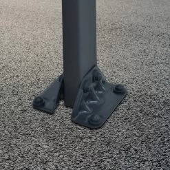 Carport En Alu Gris Et Polycarbonate Bronze 1 Voiture 14,6m² Victoria 5000 - Canopia By Palram -Jardin Fournitures Rabais carport en alu gris et polycarbonate bronze 1 voiture 146m victoria 5000 canopia by palram 5