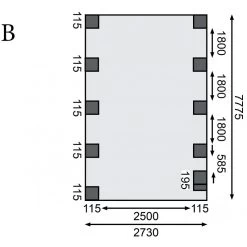Carport En Bois Autoclave 26,9m² Avec Poteau En Arc Et Toit En PVC Gris – KARIBU -Jardin Fournitures Rabais carport en bois autoclave 269m avec poteau en arc et toit en pvc gris karibu 3