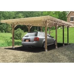Carport Modulable 6x5x2,5m En Bois Traité Autoclave - SOLID