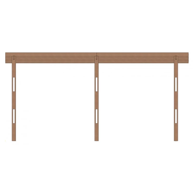 Carport Monopente En Bois 15,6m² Traité Marron - Gardy Shelter 4 Carport Monopente En Bois 15,6m² Traité Marron - Gardy Shelter – Image 4