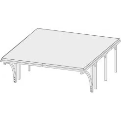 Carport Pin Autoclave 40,2m² Classic Double 2 + Toit Acier + 2 Arcs Karibu -Jardin Fournitures Rabais carport pin autoclave 402m classic double 2 toit acier 2 arcs karibu 3