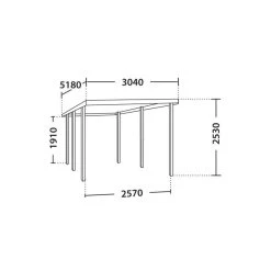 Carport Simple 15,75m² En Bois Lasuré Gris Anthracite Louison Forest Style 7 Carport Simple 15,75m² En Bois Lasuré Gris Anthracite Louison Forest Style -Jardin Fournitures Rabais carport simple 1575m en bois lasure gris anthracite louison madeira 3