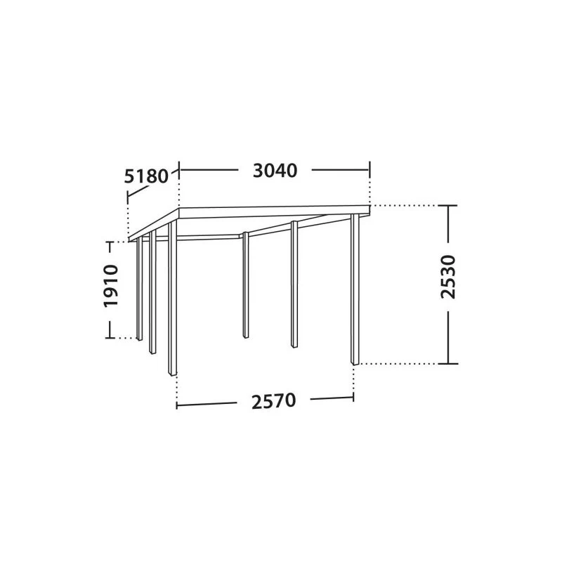 Carport Simple 15,75m² En Bois Lasuré Gris Anthracite Louison Forest Style 4 Carport Simple 15,75m² En Bois Lasuré Gris Anthracite Louison Forest Style – Image 4
