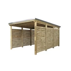 Carport Simple En Bois Autoclave 19,6m² + Toit En Acier César – Forest Style -Jardin Fournitures Rabais carport simple en bois autoclave 2092m toit en acier shelty forest style 2