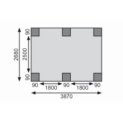 Carport Simple En Bois Autoclave Avec Toit PVC Et 1 Arc D'entrée 14,9m² - 304x490cm - Karibu -Jardin Fournitures Rabais carport simple en bois autoclave avec toit pvc et 1 arc d entree 149m 304x490cm karibu 4