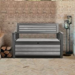 Jardin Fournitures Rabais -Jardin Fournitures Rabais coffre banc en resine brossium 227l keter 1