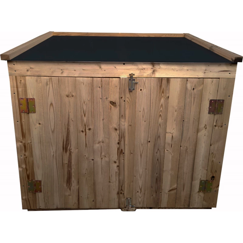 Coffre De Jardin En Bois Traité 20mm 1200L GENIO Noir - Gardy Shelter 3 Coffre De Jardin En Bois Traité 20mm 1200L GENIO Noir - Gardy Shelter – Image 3