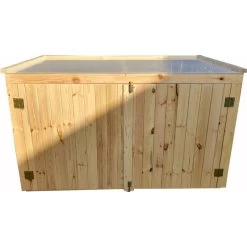Coffre De Jardin En Bois Traité 28mm 2000L LARGO Blanc - Gardy Shelter -Jardin Fournitures Rabais coffre de jardin en bois traite 28mm 2000l largo blanc gardy shelter 3