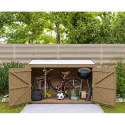 Coffre De Jardin En Bois Traité 28mm 2000L LARGO Blanc - Gardy Shelter -Jardin Fournitures Rabais coffre de jardin en bois traite 28mm 2000l largo blanc gardy shelter 5