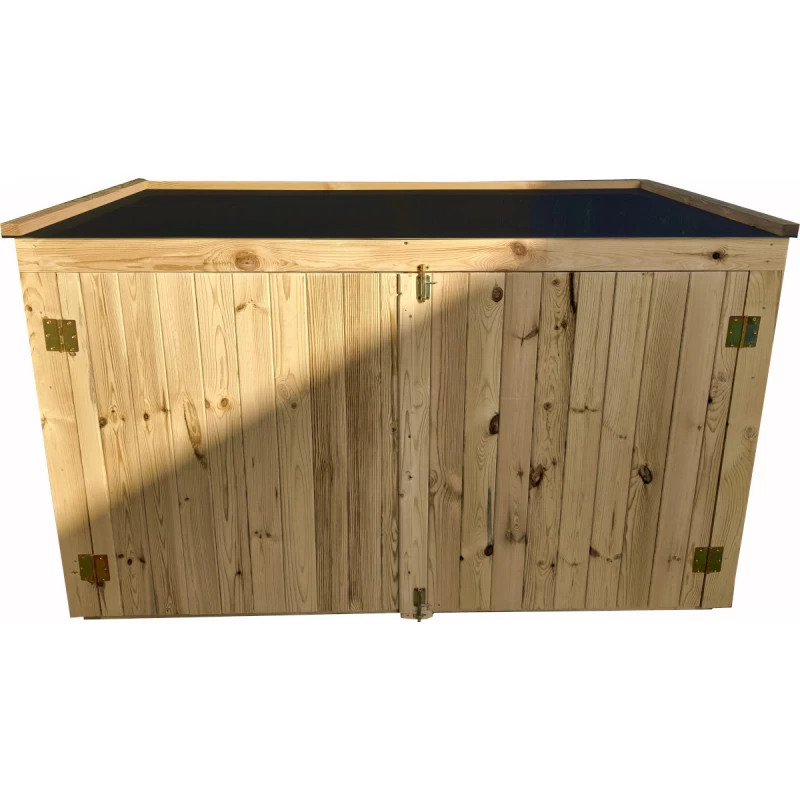 Coffre De Jardin En Bois Traité 28mm 2000L LARGO Noir - Gardy Shelter 3 Coffre De Jardin En Bois Traité 28mm 2000L LARGO Noir - Gardy Shelter – Image 3