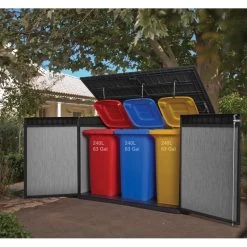 Coffre De Jardin En Résine Brossée Brossium 2100L - Keter -Jardin Fournitures Rabais coffre de jardin en resine brossee brossium 2100l keter 3