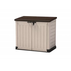 Coffre De Jardin Multifonctions En Résine 1200L Toit Plat Beige - Keter