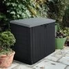 Coffre De Jardin Multifonctions En Résine 1200L Toit Plat Noir - Keter