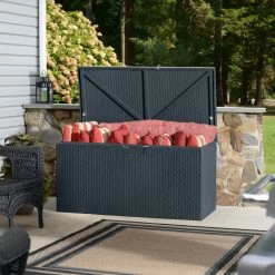 Jardin Fournitures Rabais -Jardin Fournitures Rabais coffre de rangement en metal 509l anthracite 09m shelter logic 1