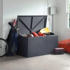 Coffre De Rangement En Métal 509L Anthracite 0,9m² Shelter Logic 11 Coffre De Rangement En Métal 509L Anthracite 0,9m² Shelter Logic -Jardin Fournitures Rabais coffre de rangement en metal 509l anthracite 09m shelter logic 5