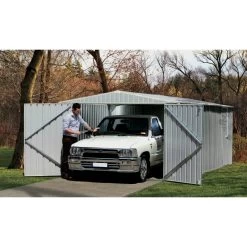 Garage 13,50m² En Acier Galvanisé Finition Zincalume Gris Melton - Absco 8 Garage 13,50m² En Acier Galvanisé Finition Zincalume Gris Melton - Absco -Jardin Fournitures Rabais garage 1350m en metal melton finition zincalume absco 3