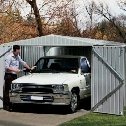 Garage 13,50m² En Acier Galvanisé Finition Zincalume Gris Melton - Absco 9 Garage 13,50m² En Acier Galvanisé Finition Zincalume Gris Melton - Absco -Jardin Fournitures Rabais garage 1350m en metal melton finition zincalume absco 4