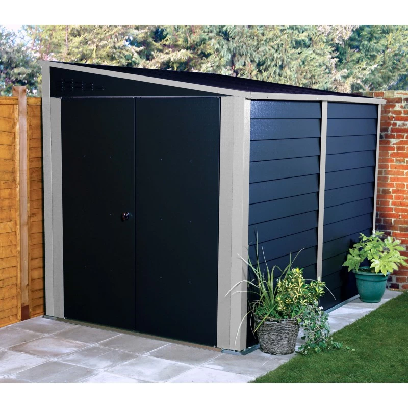 Garage à Motos En Métal Anthracite 5,3m² Titan 960 TRIMETALS 2 Garage à Motos En Métal Anthracite 5,3m² Titan 960 TRIMETALS – Image 2