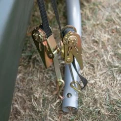 Garage Démontable 18,3m² à Toit Arrondi En Acier Et Polyéthylène Vert – Shelter Logic -Jardin Fournitures Rabais garage demontable 183m a toit arrondi en acier et polyethylene vert shelter logic 3