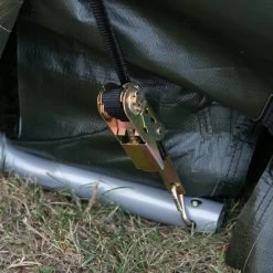 Garage Démontable 18,3m² à Toit Arrondi En Acier Et Polyéthylène Vert – Shelter Logic -Jardin Fournitures Rabais garage demontable 183m a toit arrondi en acier et polyethylene vert shelter logic 4