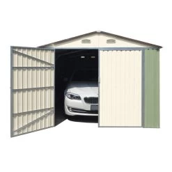 Garage Double Portes Vert Pâle Et Crème 18m² + Kit D'ancrage X-METAL 9 Garage Double Portes Vert Pâle Et Crème 18m² + Kit D'ancrage X-METAL -Jardin Fournitures Rabais garage double portes vert pale et creme 18m kit d ancrage x metal 3
