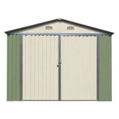 Garage Double Portes Vert Pâle Et Crème 18m² + Kit D'ancrage X-METAL 11 Garage Double Portes Vert Pâle Et Crème 18m² + Kit D'ancrage X-METAL -Jardin Fournitures Rabais garage double portes vert pale et creme 18m kit d ancrage x metal 5