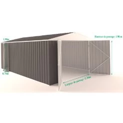 Garage En Acier Zincalume Colorbond 20,1m² Grande Hauteur EASYSHED -Jardin Fournitures Rabais garage en acier zincalume colorbond 1995m grande hauteur easyshed 5