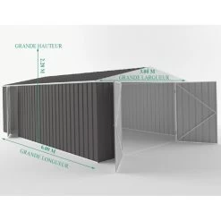 Garage En Acier Zincalume Colorbond Anthracite 18m² EASYSHED -Jardin Fournitures Rabais garage en acier zincalume colorbond anthracite 18m easyshed 4