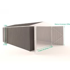 Garage En Acier Zincalume Colorbond Anthracite 18m² EASYSHED -Jardin Fournitures Rabais garage en acier zincalume colorbond anthracite 18m easyshed 5