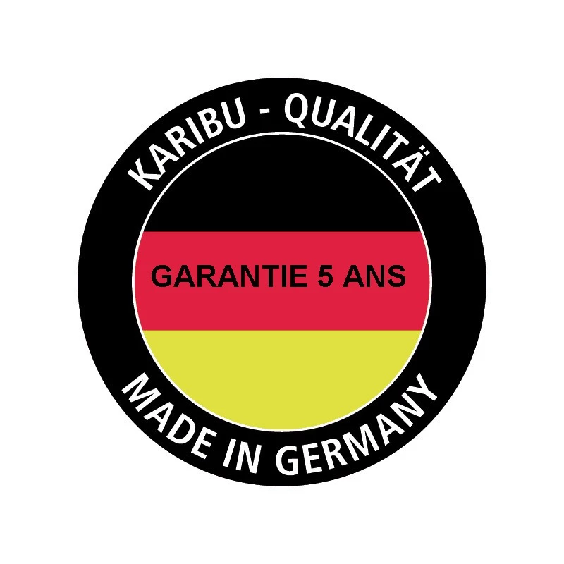 Garage En Bois Massif 20,78m² Toit Plat – Madriers 40mm - Karibu 4 Garage En Bois Massif 20,78m² Toit Plat – Madriers 40mm - Karibu – Image 4