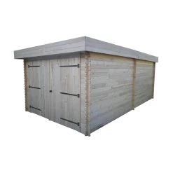 Garage En Bois Massif 21,46m² – Madriers 28mm – Toiture En Bac Acier – Habrita -Jardin Fournitures Rabais garage en bois massif 2146m madriers 28mm toiture en bac acier habrita 2