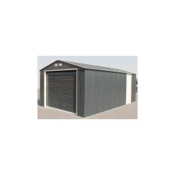 Garage En Métal Anthracite 19,95m² Grande Hauteur H.2,60m DURAMAX 10 Garage En Métal Anthracite 19,95m² Grande Hauteur H.2,60m DURAMAX -Jardin Fournitures Rabais garage en metal anthracite 1995m grande hauteur h260m duramax 4