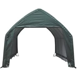 Garage Haut Démontable 23,8m² En Acier Et Polyéthylène Vert – Shelter Logic -Jardin Fournitures Rabais garage haut demontable 238m en acier et polyethylene vert shelter logic 2